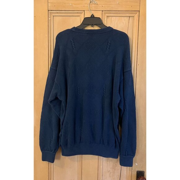 Lacoste Chemise Mens Vintage 90s Alligator Logo Tennis Sweater Sz XL Blue FA EXC - Picture 8 of 10